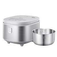 美的 电饭煲0涂层电饭锅5L大容量316L不锈钢内胆3-10人无涂层家用多功能电饭煲MB-RE576S