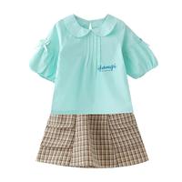 哈咪奇 夏季女童短袖短裙奇幻丛林休闲百搭印花儿童婴幼中童