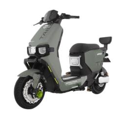 台铃 电动摩托车续航100km石墨烯电池72V23AH超能S+苍穹CE版KF1200W电机 哑光松霜绿
