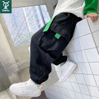 迪斯兔 男童工装裤春秋款新款儿童裤子男孩宽松休闲裤中大童加绒裤