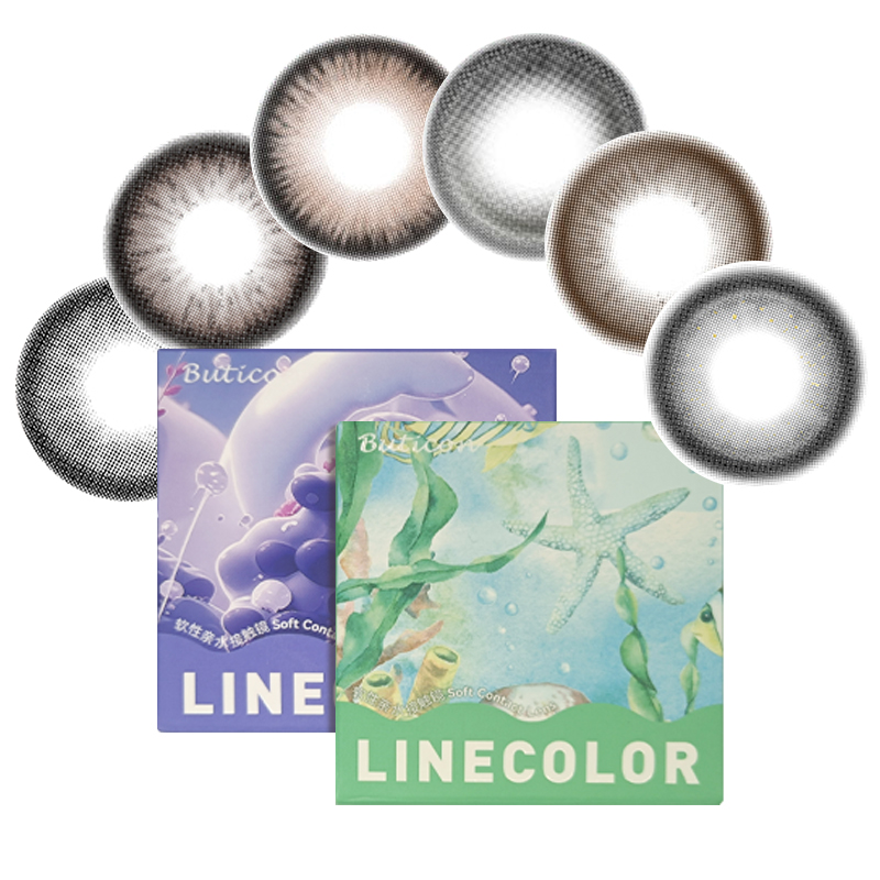 LineColor美瞳半年抛1片少女自然日常大小直径三明治工艺隐形眼镜