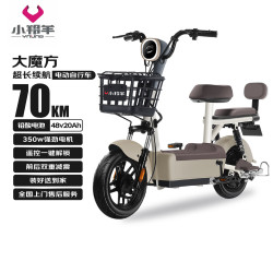 小羚羊 大魔方48V20AH超威铅酸电动车可上牌电动自行车长续航免费送装上门暖咖色