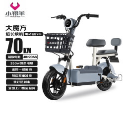 小羚羊 电动自行车大魔方天能/超威铅酸48V20AH续航70km免费送装上门源彩灰