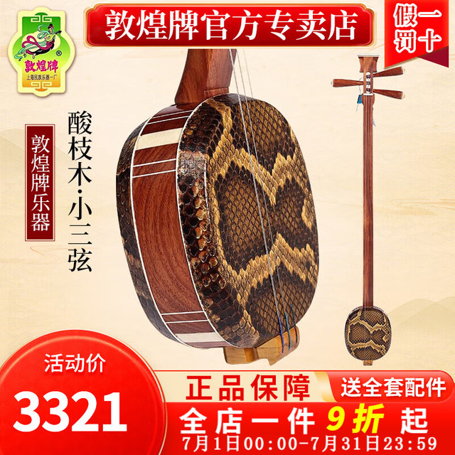 敦煌牌 小三弦629酸枝木成人儿童入门三弦初学考级专业演奏民族乐器 629（京剧）