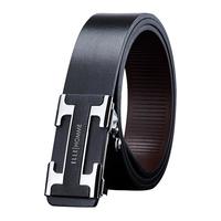 ELLE HOMME法国品牌男士皮带男腰带真皮无牙自动扣老公 专柜礼盒/902042银色/无牙自动扣 110cm (适用于130-150斤)