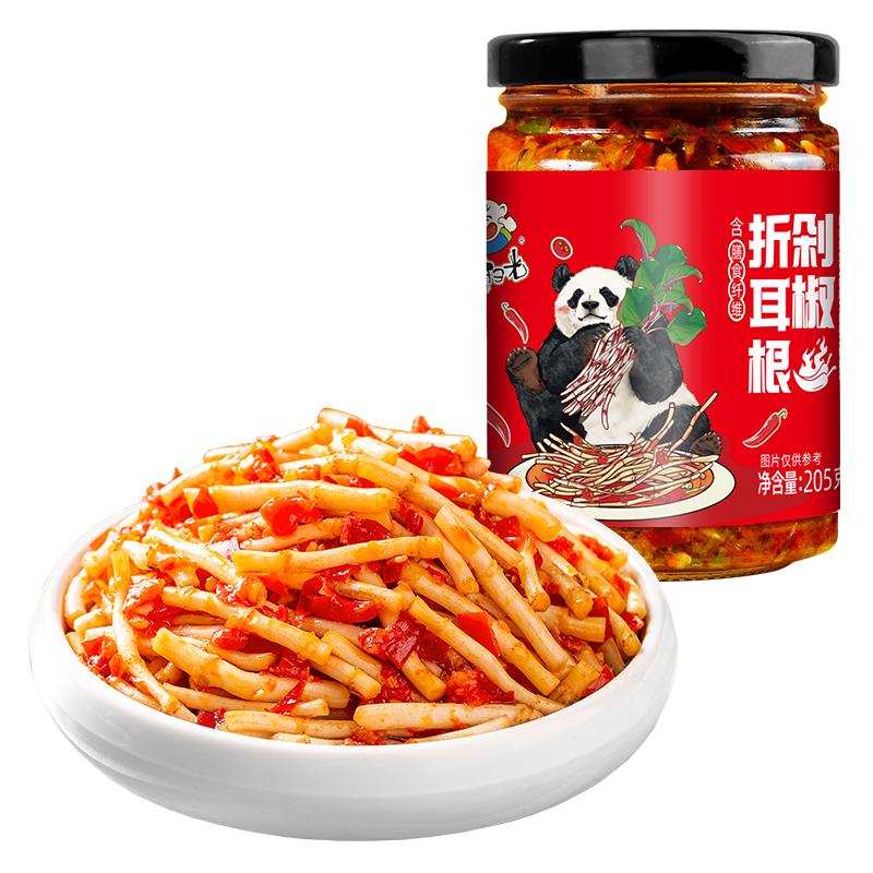 饭扫光下饭菜剁椒折耳根205g 榨菜咸菜泡菜 拌饭拌面调味四川特产