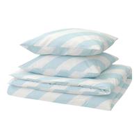 宜家 斯洛希亚床上四件套被套枕套条纹单人夏季现代简约 150x200/50x80cm 床单款