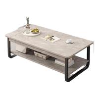 修乐茶几客厅2024家用简约现代小户型简易小桌子出租屋用沙发茶桌 【加粗钢架】布朗石纹色100cm