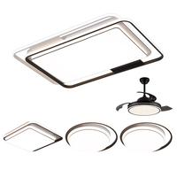 雷士(NVC)LED智能吸顶灯高显北欧后现代客厅大灯1米大尺寸灯饰全屋灯具套餐 力荐【3室2厅】客厅+卧室+风扇