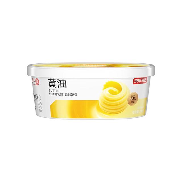 雪地牧场 京东京造 动物黄油 200g*2 无添加盐 冷藏锁鲜 烘焙原料