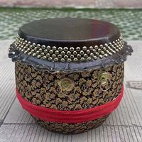 星帝 XIODLER 醒狮鼓18寸舞狮鼓头层水牛皮鼓佛山狮鼓成人锣鼓大鼓龙舟龙船鼓 21cm 6寸21x送鼓棒
