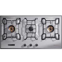 波曼登Bomadon三定时三眼燃气灶5.2KW猛火灶不锈钢大面板灶具台式家用嵌入式天然气JZT-B886A