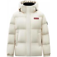 鸭鸭时空道宇系列短款三防羽绒服男女同款2025冬季泡芙加厚外套 星空黑色 S (90-110斤)