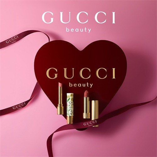 七夕甜蜜礼：GUCCI 古驰 双色口红礼盒 绒雾#217+琉光#208