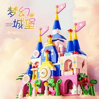 札幌一番 女孩拼装积木公主花束城堡 小女生系列益智拼图玩具 儿童生日礼物