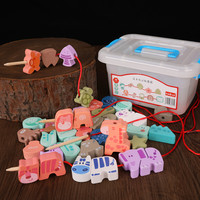 大手牵小手 婴幼儿绕珠串珠早教益智积木珠子1一3岁男女孩宝宝专注力儿童玩具