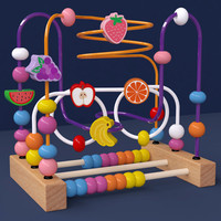 JUJK 绕珠系列（4610647350668）型号 木制串珠儿童益智玩具（梦幻水果绕珠）