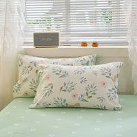 星寇简约刺绣裸睡亲肤全棉枕套枕头套全棉枕芯套简约单双人枕皮枕芯套 时尚格B版 1对2只装 74cm*48cm