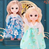 爱婴乐 生日礼物玩具小女孩公主娃娃摇蓝古装汉服娃娃套装仿真洋娃娃