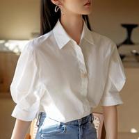 她图 X1410212102 V领纯棉衬衫