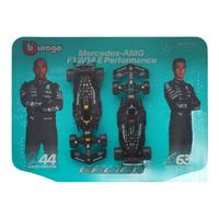 比美高（Burago） f1赛车奔驰车队汉密尔顿双车套装仿真合金车模汽车模型男孩