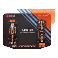 比美高（Burago） f1赛车诺里斯迈凯伦车队双车套装仿真合金车模汽车模型男孩