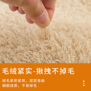 布迪思高端羊羔绒客厅卧室地毯轻奢纯色家用沙发茶几加厚防滑毛绒床边毯 羊羔绒-果绿色 180*250CM