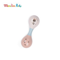 Moulin Roty 茉兰若缇 雨后精灵系列 668419000001 双头沙锤（奶油色/粉色）