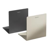 得力（deli）5英寸桌面书立置物架收纳桌上书架书靠书挡 办公书靠2片学习用品 米白TB550 【加厚钢材】13cm金属书立-米白