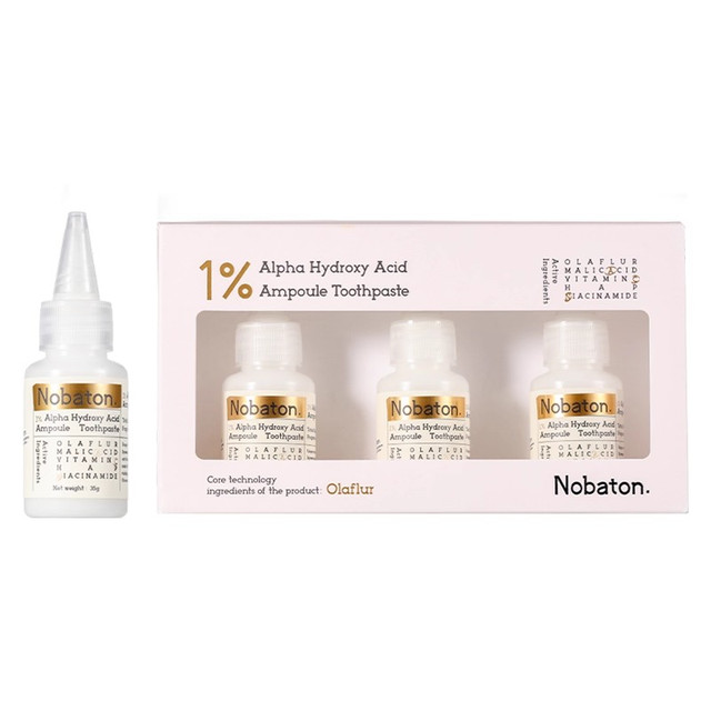 诺巴顿农场 NOBaTON 口臭去黄渍果酸美白安瓶牙膏 105g*2盒