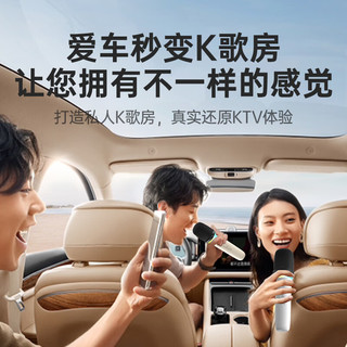 Royy高音质车载k歌麦克风支持FM连接汽车无线车载移动KTV唱歌话筒