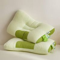 星寇清心绿色SPA竹炭护颈枕芯护颈椎助眠深睡枕成人家用枕头芯 单只 清心绿色低枕 深睡枕