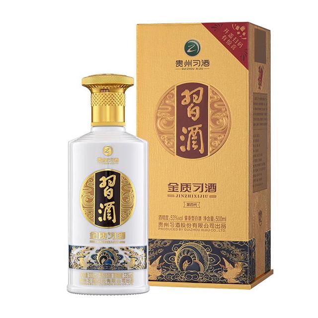 习酒 第四代 金质 53%vol 酱香型白酒 500ml 单瓶装