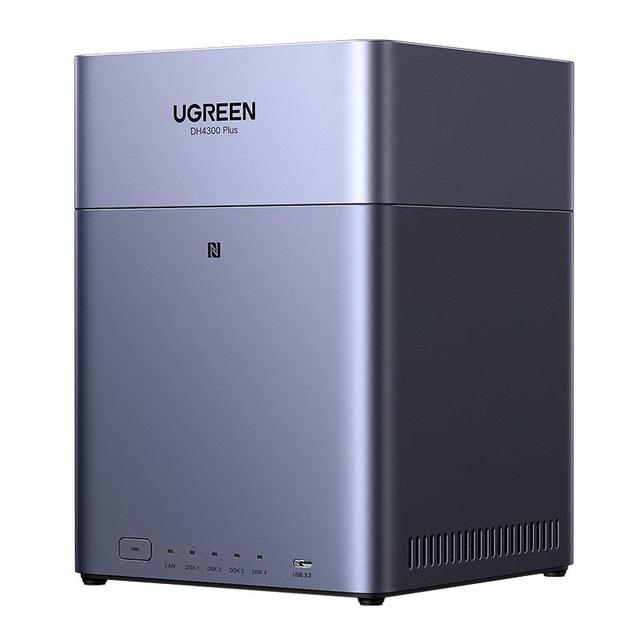 绿联 私有云DH4300 Plus 8G版4T四盘位NAS网络存储个人云AI家庭硬盘服务器手机NFC一碰连接手机平板扩容