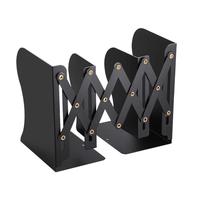 佳茉 可伸缩书立架一体桌面书本折叠固定书本收纳架挡板书夹立架用创意放书经典黑 【加大号】 加大号伸缩款书立|经典黑