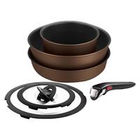 特福（Tefal）锅具套装美拉德风百变锅铸铝不粘可拆卸煎炒锅六件套梧桐棕 梧桐棕【带硅胶铲】 6件套