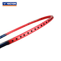 威克多(VICTOR)胜利挑战者CHA-9500PRO羽毛球拍 全碳素入门级进攻型羽拍 透明红 4U空拍(穿线请联系客服)