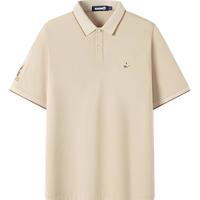 Navigare意大利小帆船男士polo衫25夏季休闲百搭短袖体恤衫凉感上衣男 霜杏色 L