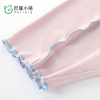 巴厘小猪女宝宝打底裤七分裤2025夏季薄款小女孩外穿休闲裤儿童裤子 丁香紫 110