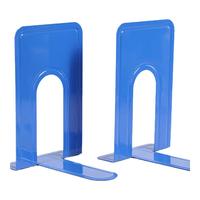 天章 （TANGO）(21cm)特大号金属铁桌面书立 简约收纳置物架桌上书架 书籍办公靠2片 办公学习用品 蓝色 稳固T型