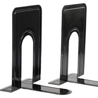 天章 （TANGO）(21cm)特大号金属铁桌面书立 简约收纳置物架桌上书架 书籍办公靠2片 办公学习用品开学必备 黑色 稳固T型