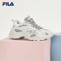FILA 斐乐 SOFIA 鱼刺鞋 女鞋 复古老爹鞋 南极灰/合金灰-AG 35.5