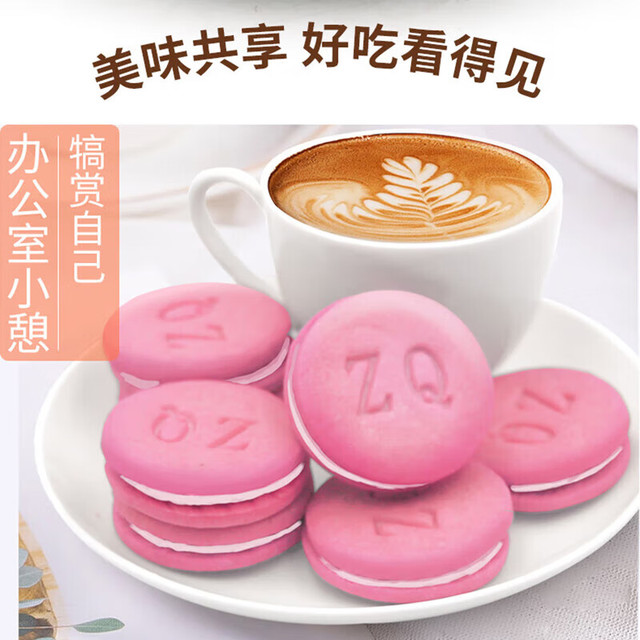 真巧 饼干下午茶点心休闲零食 515g 马卡龙5盒（混装3+2）