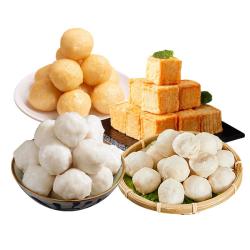 潮夫道 潮汕鱼丸组合1000g 火锅丸子麻辣烫关东煮烧烤食材鱼豆腐黄金鱼蛋