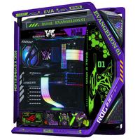 华硕(ASUS)ROG GR701 创世神机箱 吹雪机箱 EVA明日香联名台式机箱ARGB灯板全塔机箱翻毛皮白色机箱 初号机主题(黑紫创世神+灯板)