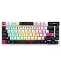 ROG 玩家国度 夜魔X 75键 2.4G蓝牙 多模无线机械键盘 月耀白 NX雪武白轴V2 RGB