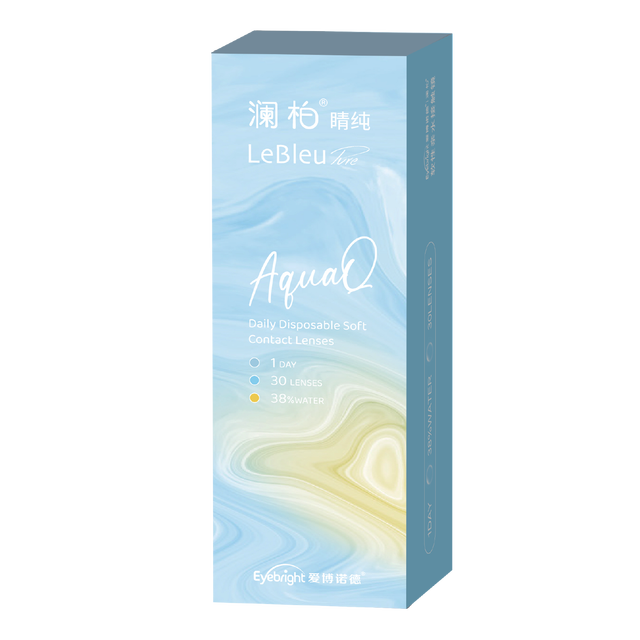 澜柏 LENBERT 透明隐形眼镜 晴纯小蓝片 30片/盒