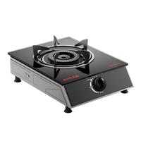 奥然燃气灶单眼灶具 猛火台式液化气煤气灶 家用不锈钢大火力炉具 钢化玻璃猛火单灶带【管+扣+阀】