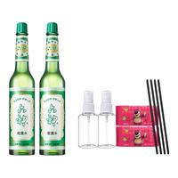 六神经典玻璃瓶花露水香薰棒组合装止痒舒缓清凉清香 195ml*2+喷瓶*2+湿巾*2+香薰棒*4