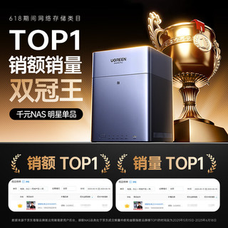绿联 私有云DH4300Plus-配1*4TB酷狼硬盘